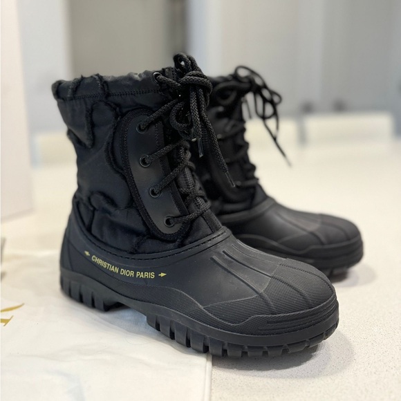 Women’s DIOR D-Venture Camouflage Nylon And Rubber Lace-Up Ankle Boots - Picture 3 of 3